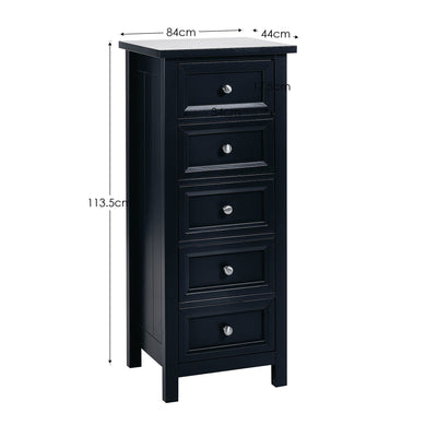 Maine 5 Drawer Tall Chest - Anthracite – Julian Bowen, view 6