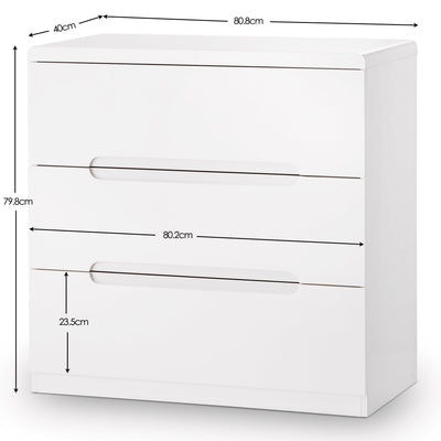 Manhattan 3 Drawer Chest – Julian Bowen, view 2