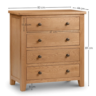 Marlborough 4 Drawer Chest Ass – Julian Bowen, view 4