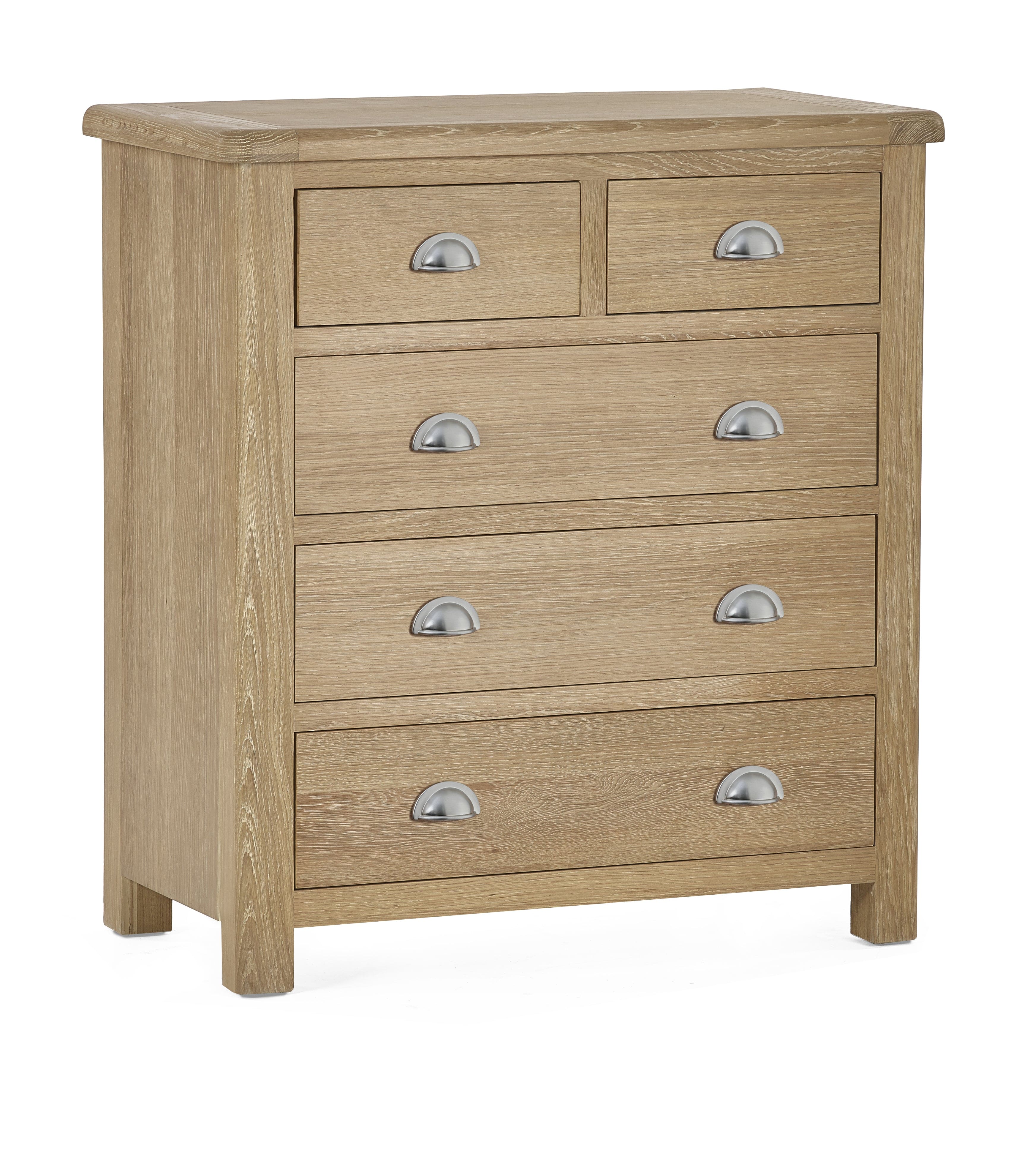 Memphis Limed Oak 3 + 2 Drawer Chest – Julian Bowen