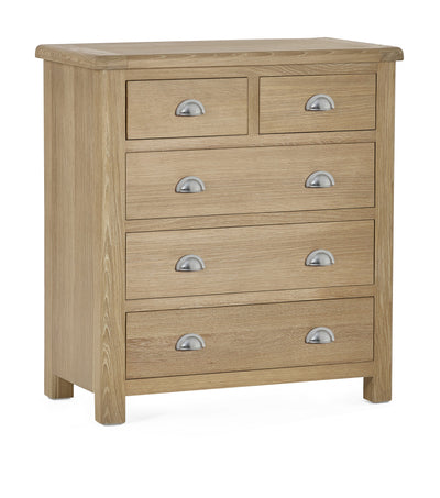 Memphis Limed Oak 3 + 2 Drawer Chest – Julian Bowen