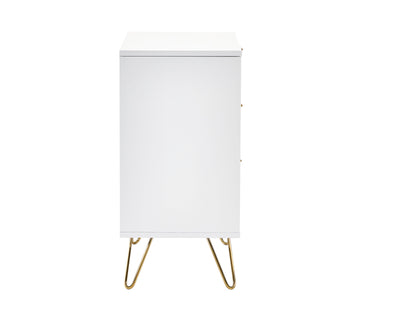 Murano 3 Drawer Chest - Matt White – Julian Bowen, view 4