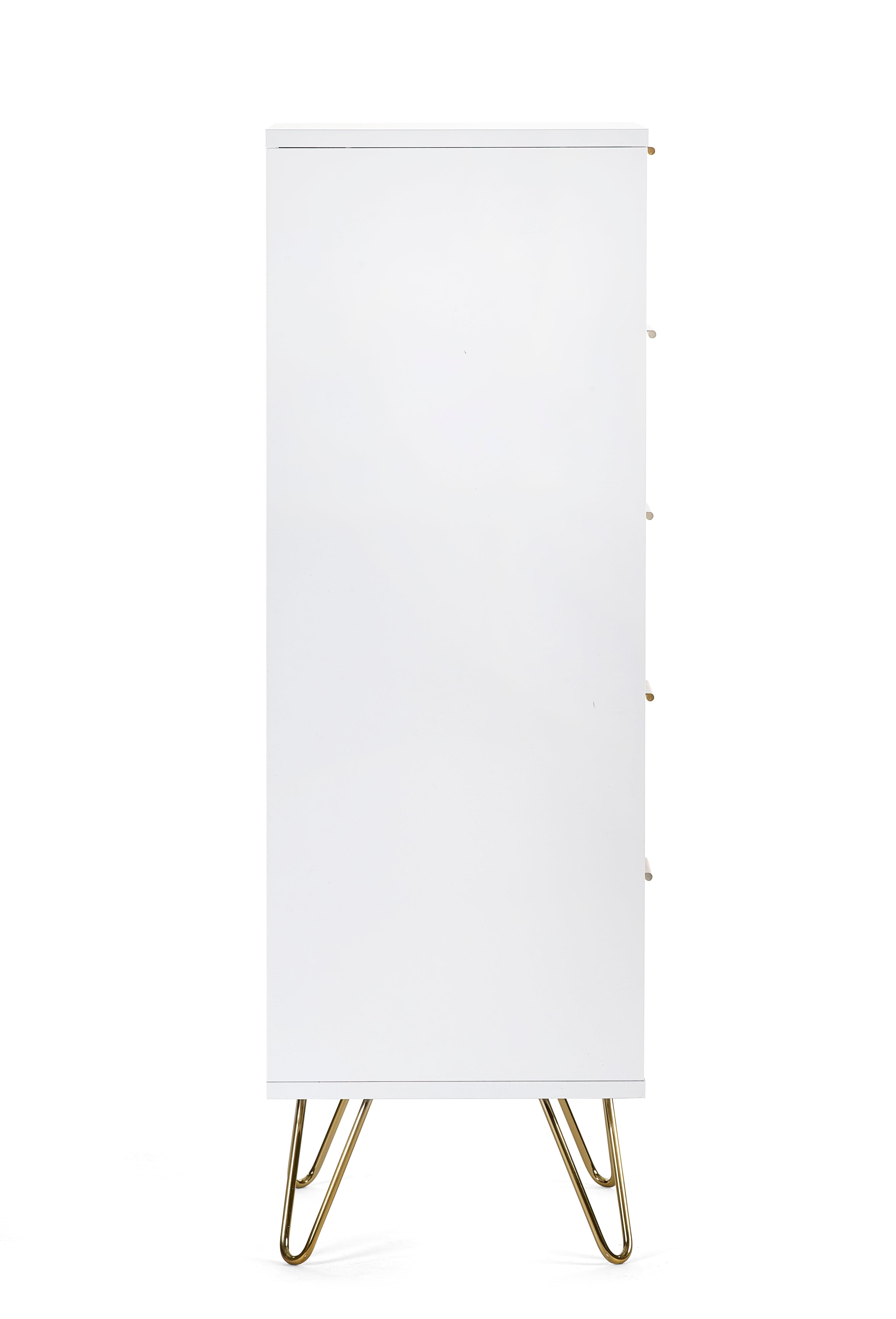 Murano 5 Drawer Tallboy - Matt White – Julian Bowen, view 4