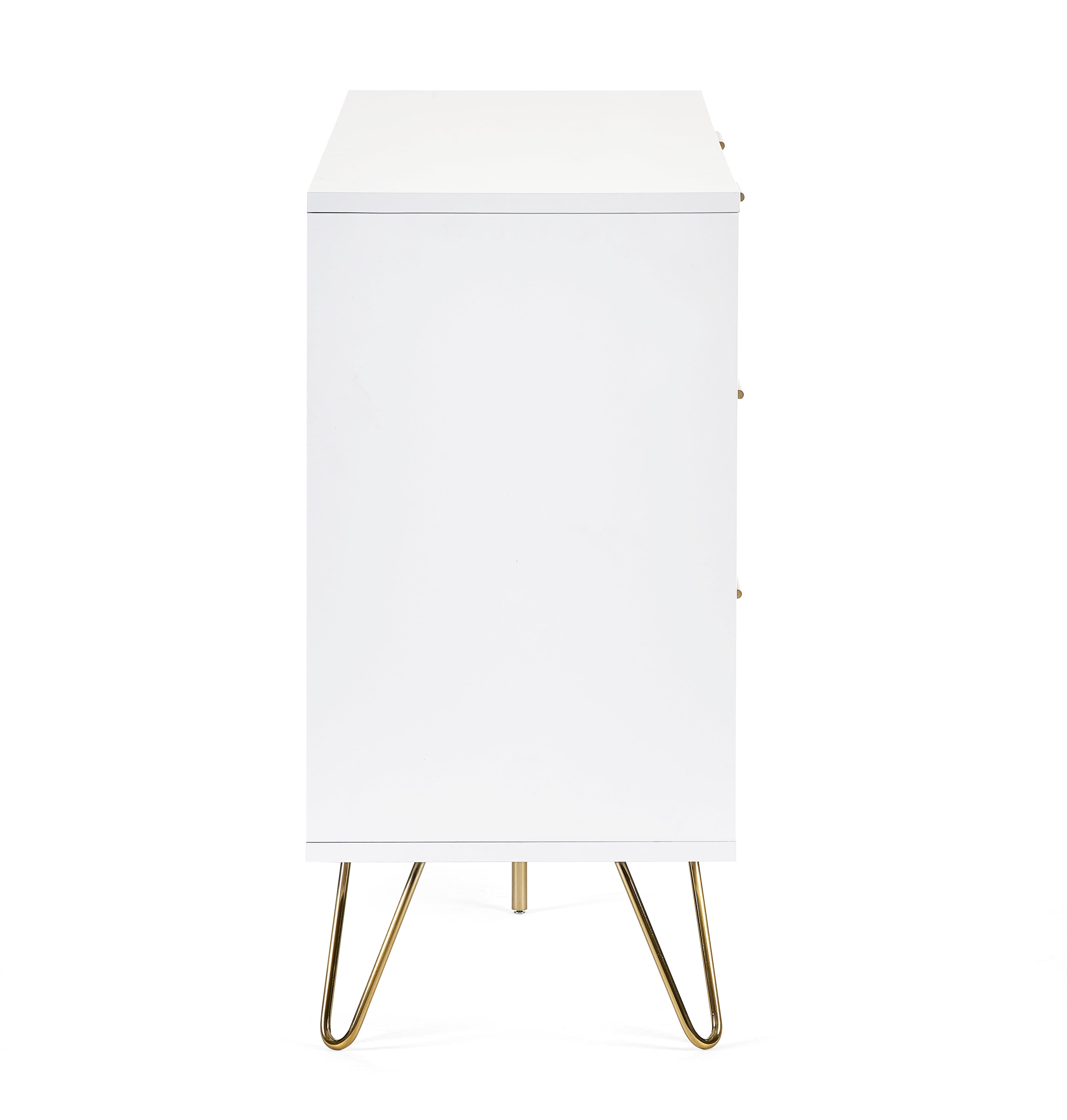 Murano 6 Drawer Chest - Matt White – Julian Bowen, view 3