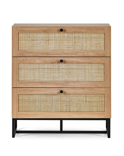 Padstow 3 Drawer Chest - Oak – Julian Bowen, view 3