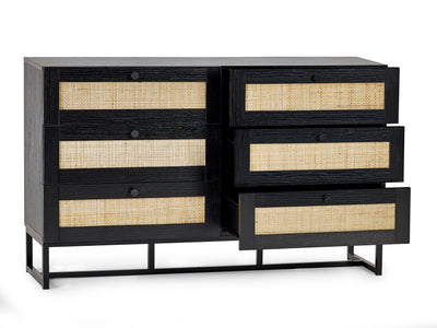 Padstow 6 Drawer Chest - Black – Julian Bowen