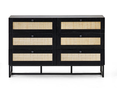 Padstow 6 Drawer Chest - Black – Julian Bowen, view 2