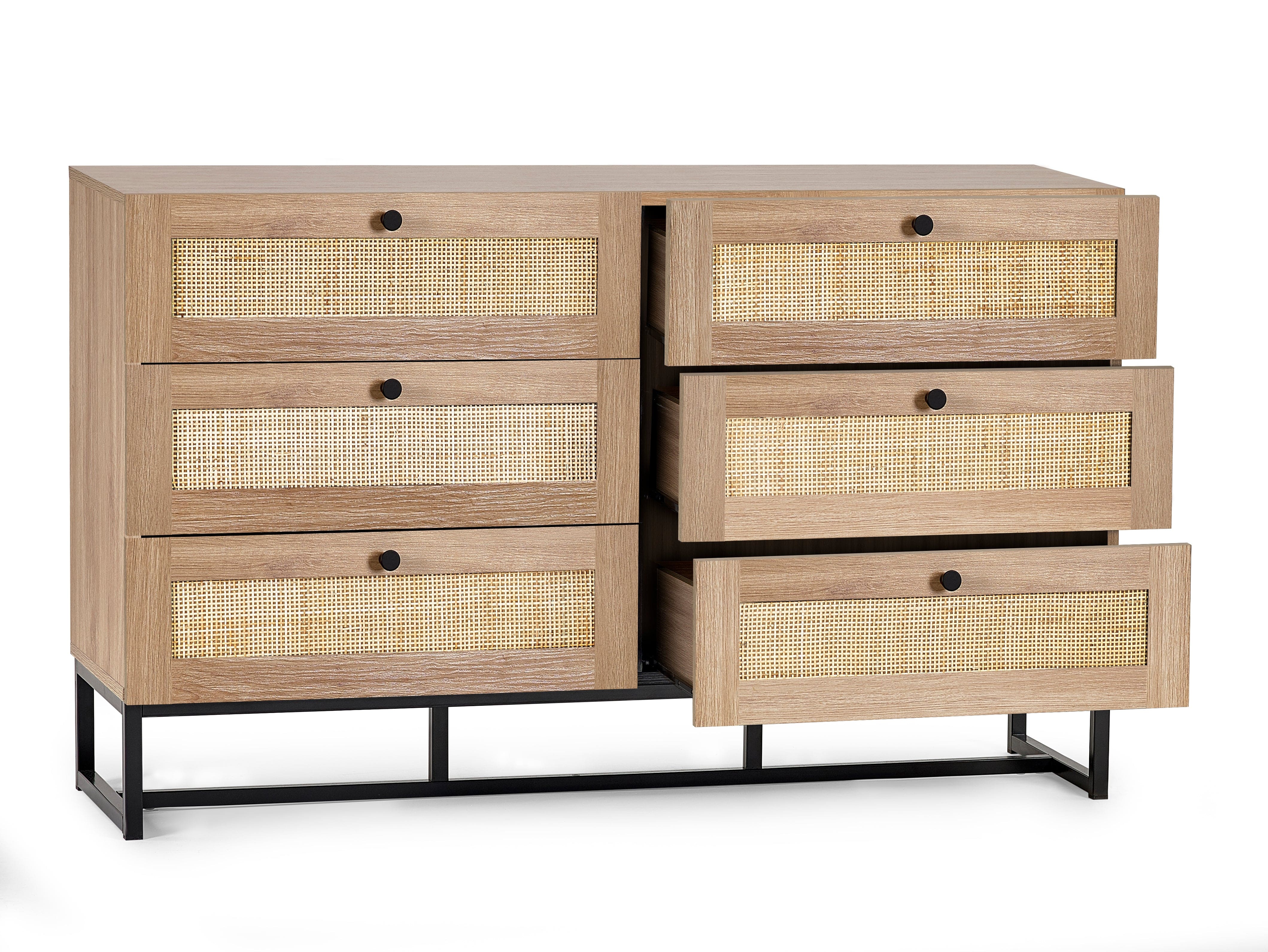 Padstow 6 Drawer Chest - Oak – Julian Bowen