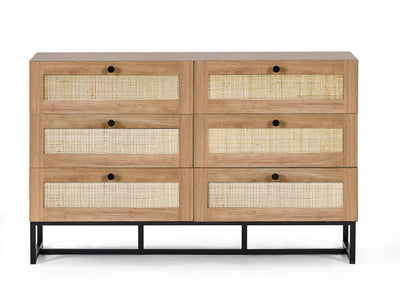 Padstow 6 Drawer Chest - Oak – Julian Bowen, view 2