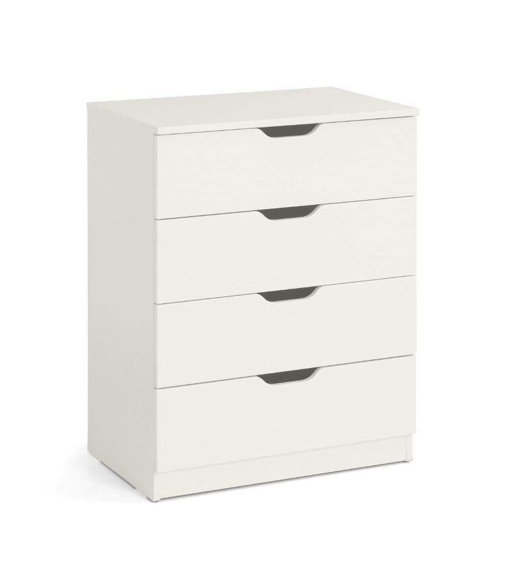 Julian Bowen CHEST OF DRAWERS Pluto 4 Drawer Chest Stone White Bed Kings