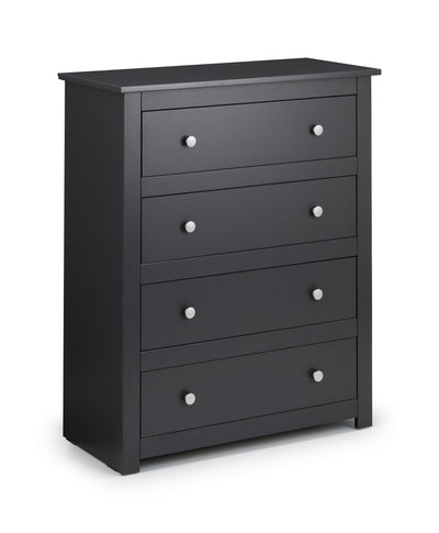 Radley 4 Drawer Chest - Anthracite – Julian Bowen