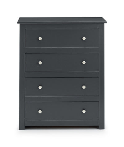 Radley 4 Drawer Chest - Anthracite – Julian Bowen, view 3