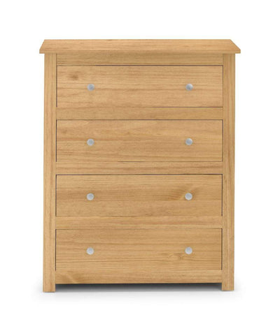 Julian Bowen Chest Of Drawers Radley 4 Drawer Chest - Waxed Pine Bed Kings