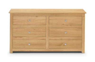 Julian Bowen Chest Of Drawers Radley 6 Drawer Chest - Waxed Pine Bed Kings