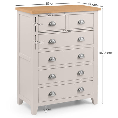 Richmond 4+2 Drawer Chest – Julian Bowen, view 6