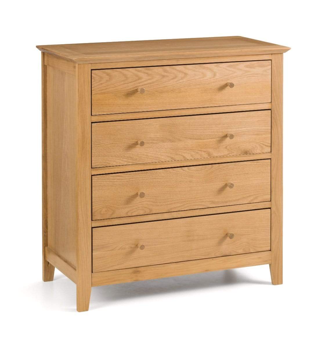 Julian Bowen Chest Of Drawers Salerno Shaker Oak 4 Drawer Chest Bed Kings