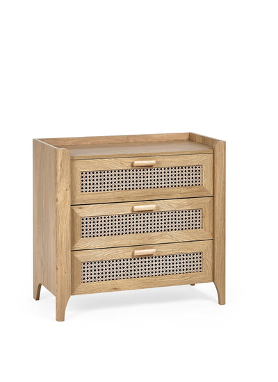 Sydney 3 Drawer Chest - Rattan Effect – Julian Bowen