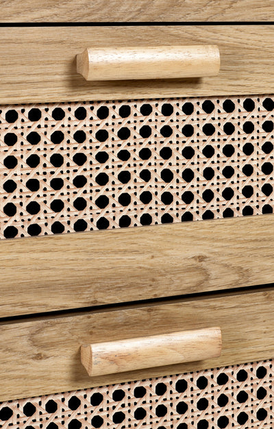 Sydney 5 Drawer Chest - Rattan Effect – Julian Bowen, view 5