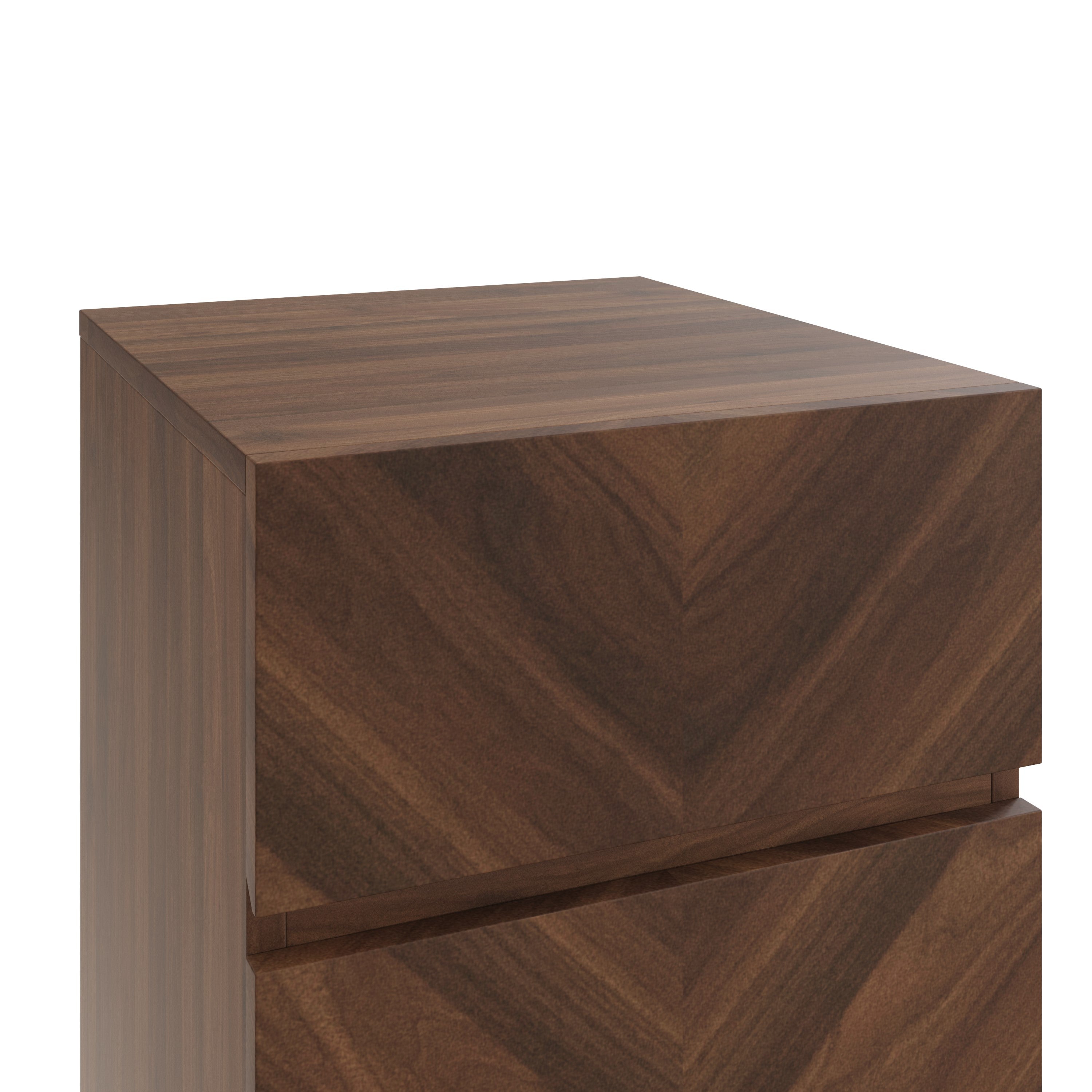 Catania 3 Drawer Bedside Table Royal Walnut - Twin Pack – GFW, view 6