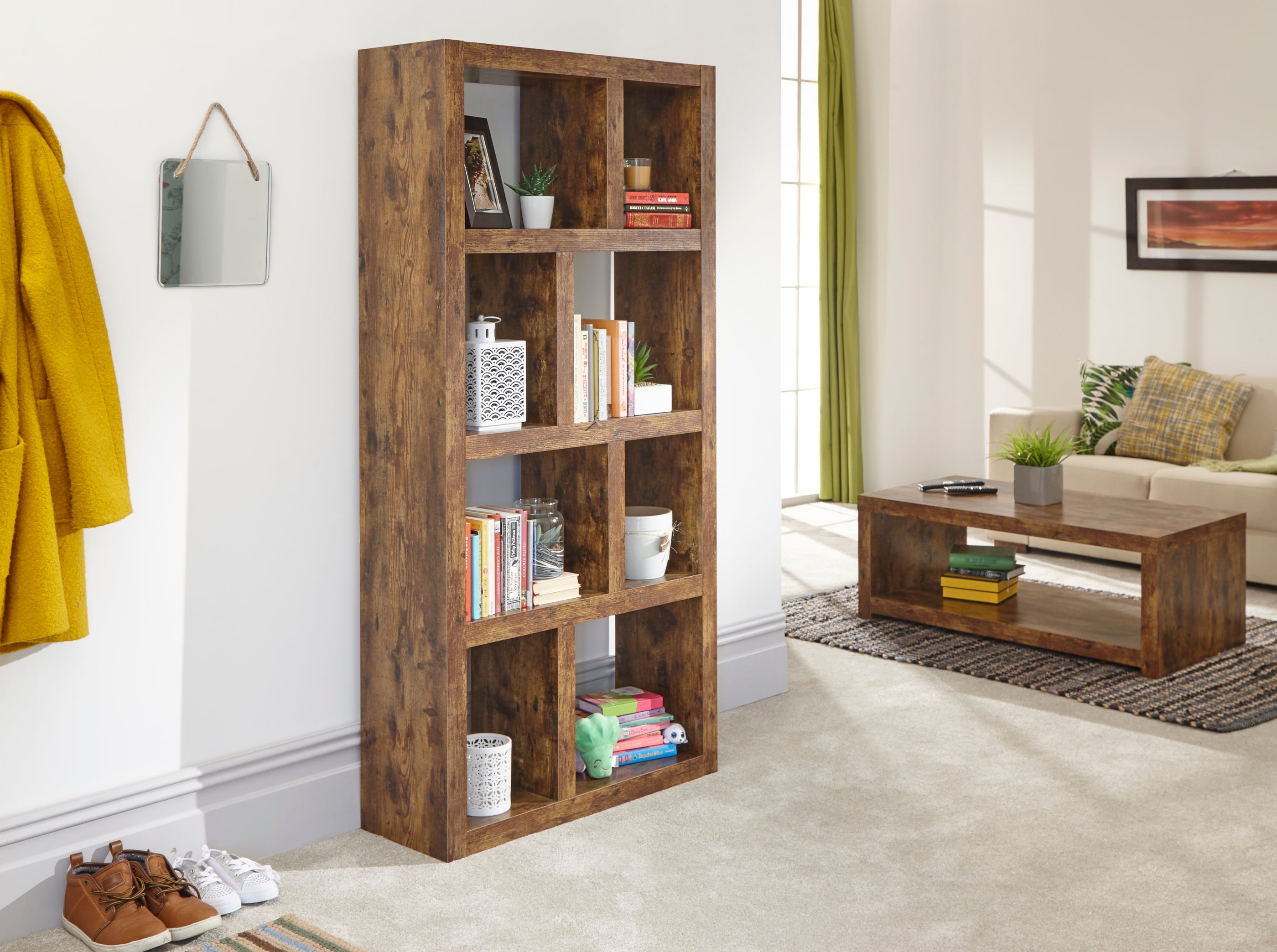 Jakarta Tall Open Shelving Unit Mango – GFW, view 2