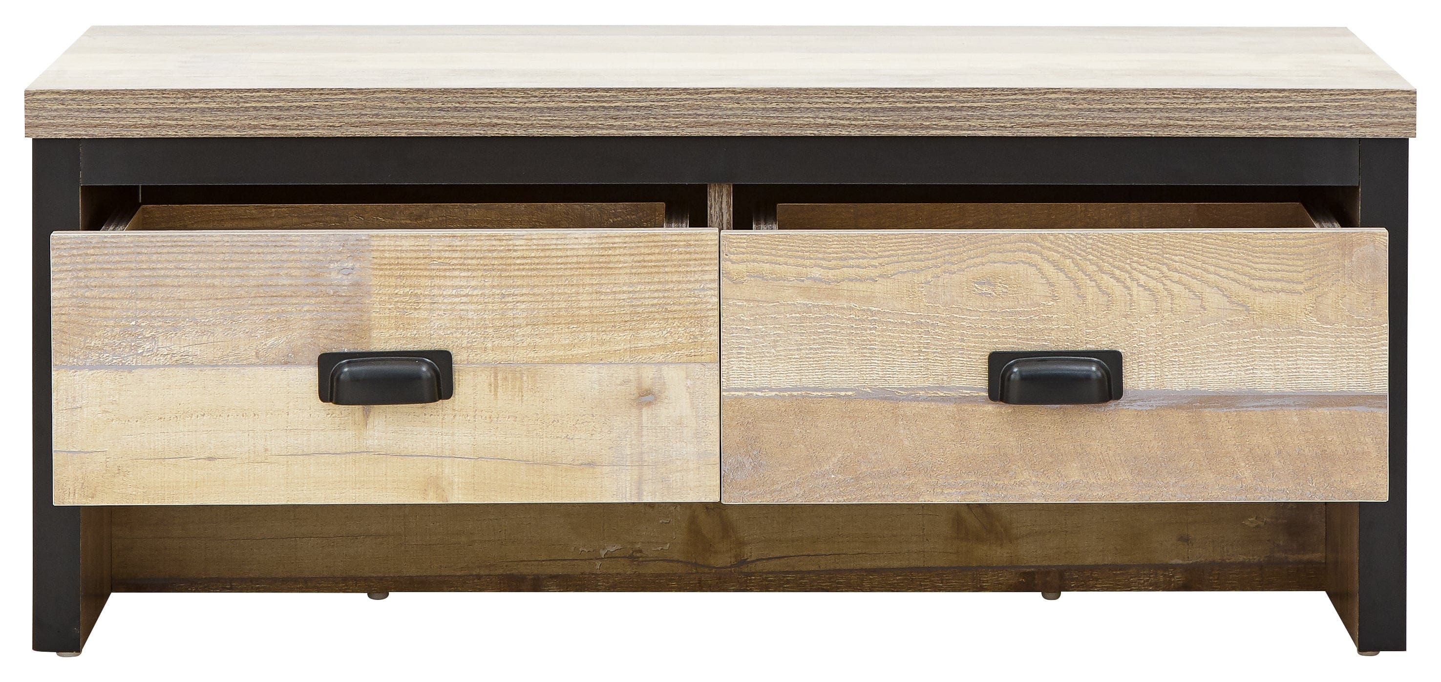 GFW Coffee Table Boston 2 Drawer Coffee Table Oak Bed Kings
