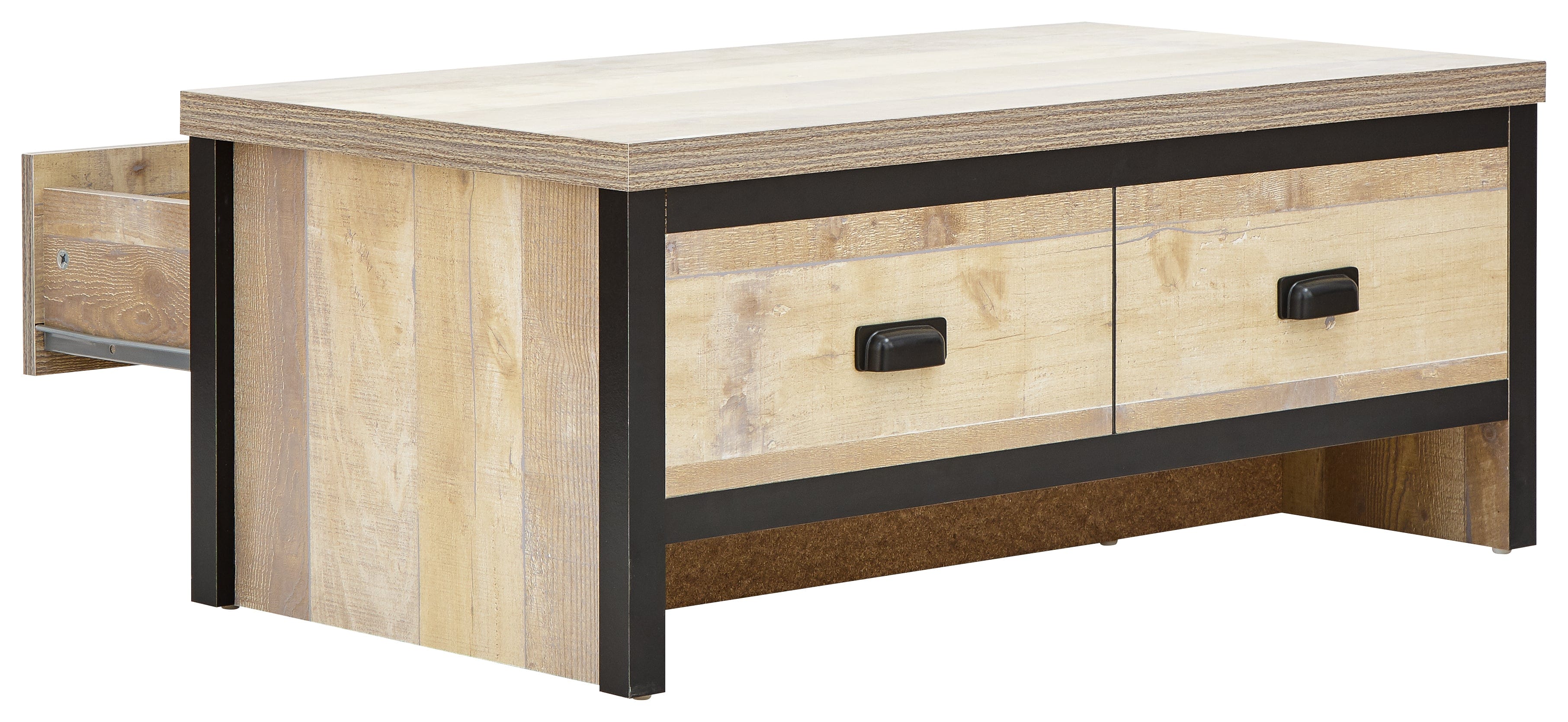 GFW Coffee Table Boston 2 Drawer Coffee Table Oak Bed Kings