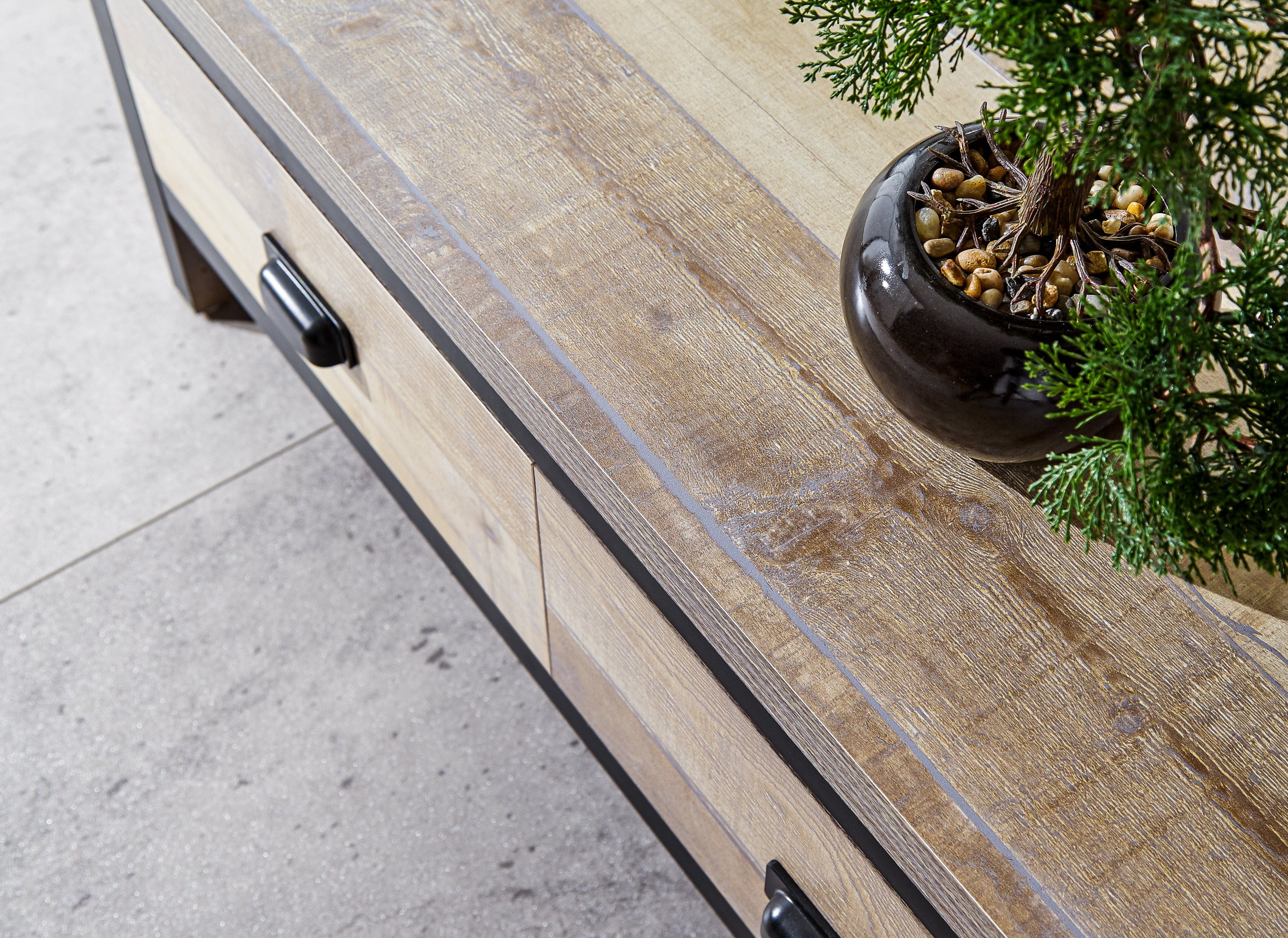 GFW Coffee Table Boston 2 Drawer Coffee Table Oak Bed Kings