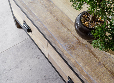 GFW Coffee Table Boston 2 Drawer Coffee Table Oak Bed Kings