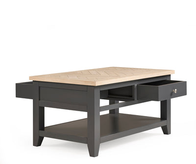 Bordeaux Coffee Table Dark Grey – Julian Bowen, view 3