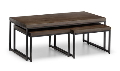 Brooklyn Nesting Coffee Tables - Dark Oak – Julian Bowen