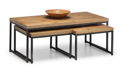 Brooklyn Oak Nesting Coffee Tables – Julian Bowen, view 2