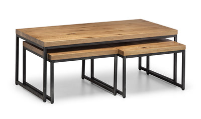 Brooklyn Oak Nesting Coffee Tables – Julian Bowen