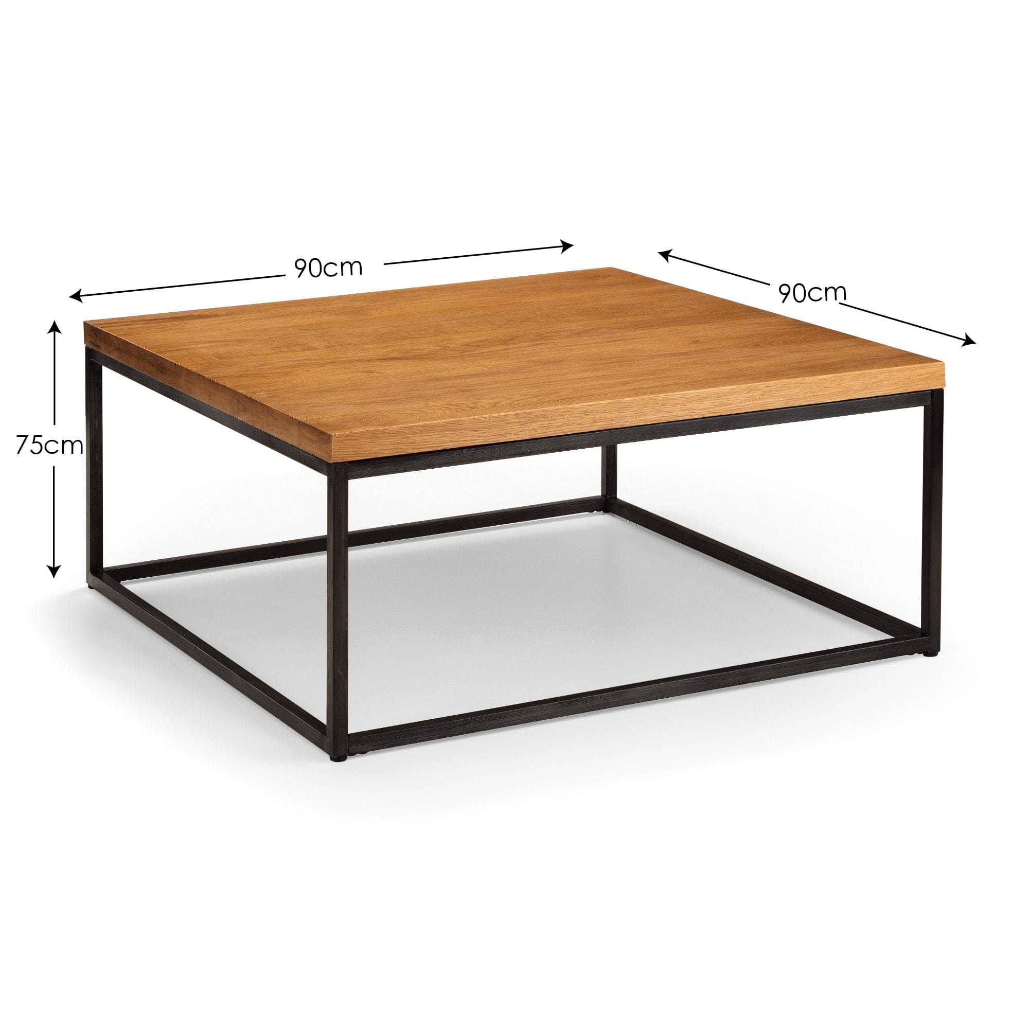 Brooklyn Square Oak Coffee Table Light Oak – Julian Bowen, view 3