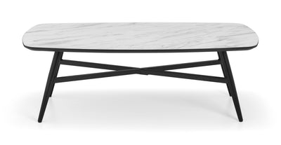 Caruso Marble Effect Coffee Table – Julian Bowen, view 3