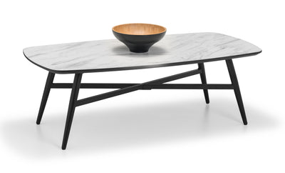 Caruso Marble Effect Coffee Table – Julian Bowen, view 2