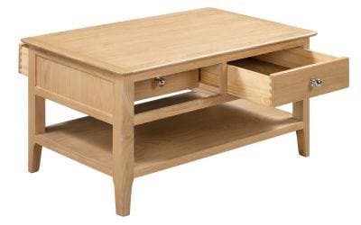 Cotswold Coffee Table With 2 Drawers – Julian Bowen, view 2