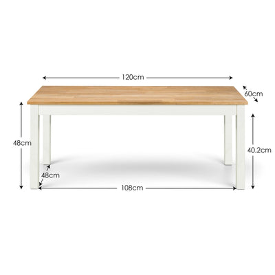 Coxmoor Coffee Table - Ivory & Oak – Julian Bowen, view 2