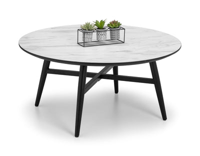 Firenze Marble Effect Coffee Table – Julian Bowen, view 2