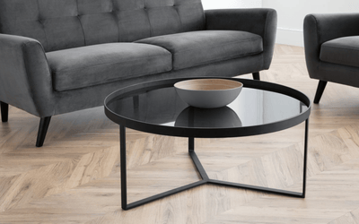 Loft Coffee Table - Smoked Glass – Julian Bowen, view 2