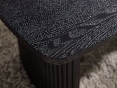 Louis Fluted Compact Coffee Table - Black – Julian Bowen, view 6