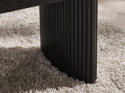 Louis Fluted Compact Coffee Table - Black – Julian Bowen, view 7