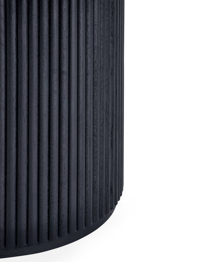 Louis Fluted Round Coffee Table - Black – Julian Bowen, view 6