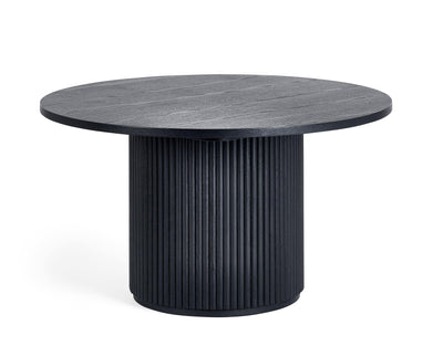 Louis Fluted Round Coffee Table - Black – Julian Bowen