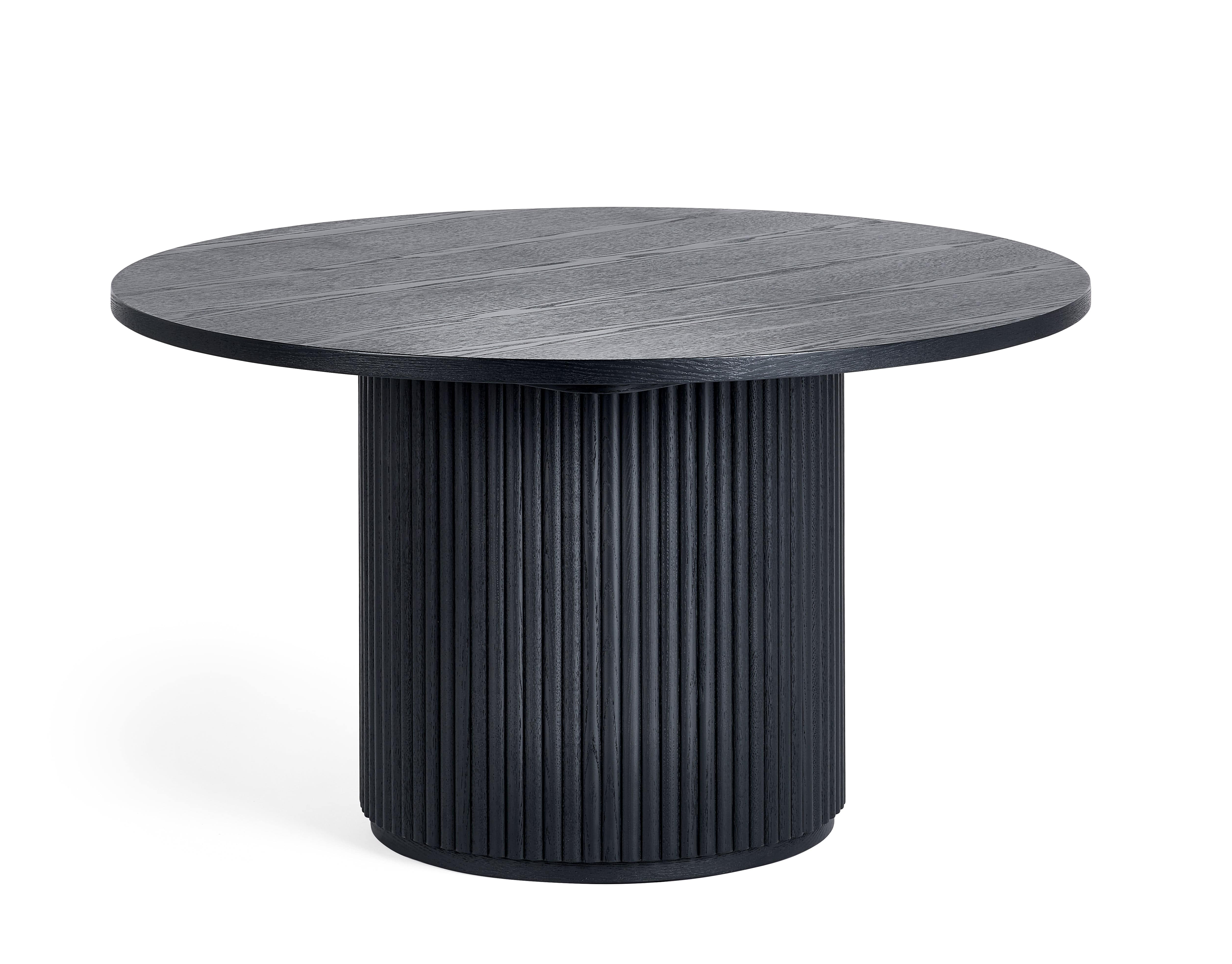 Louis Fluted Round Coffee Table - Black – Julian Bowen