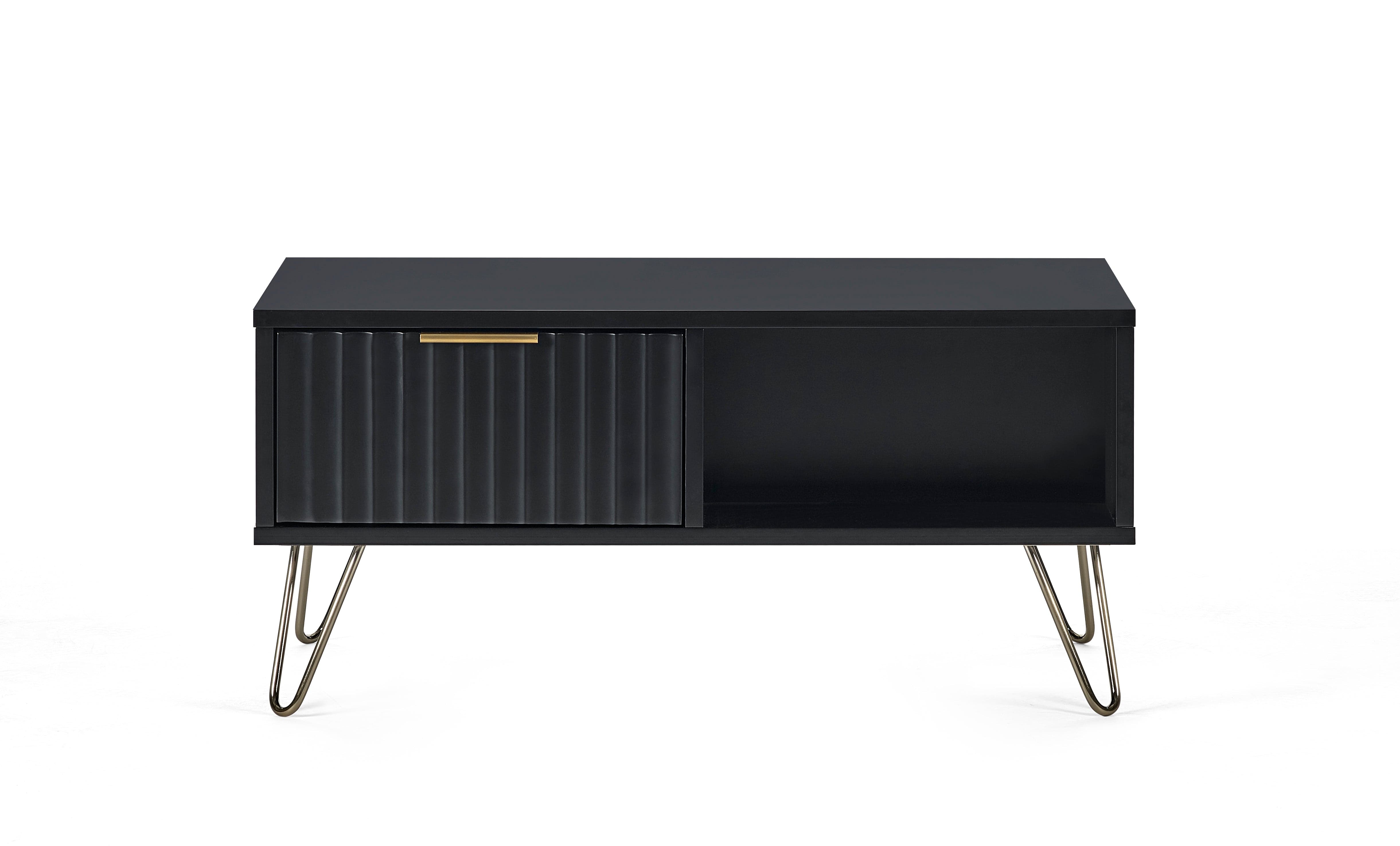Julian Bowen Coffee Table Murano Coffee Table - Matt Black Bed Kings