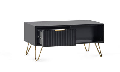 Julian Bowen Coffee Table Murano Coffee Table - Matt Black Bed Kings