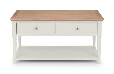 Provence 2 Drawer Coffee Table – Julian Bowen, view 2
