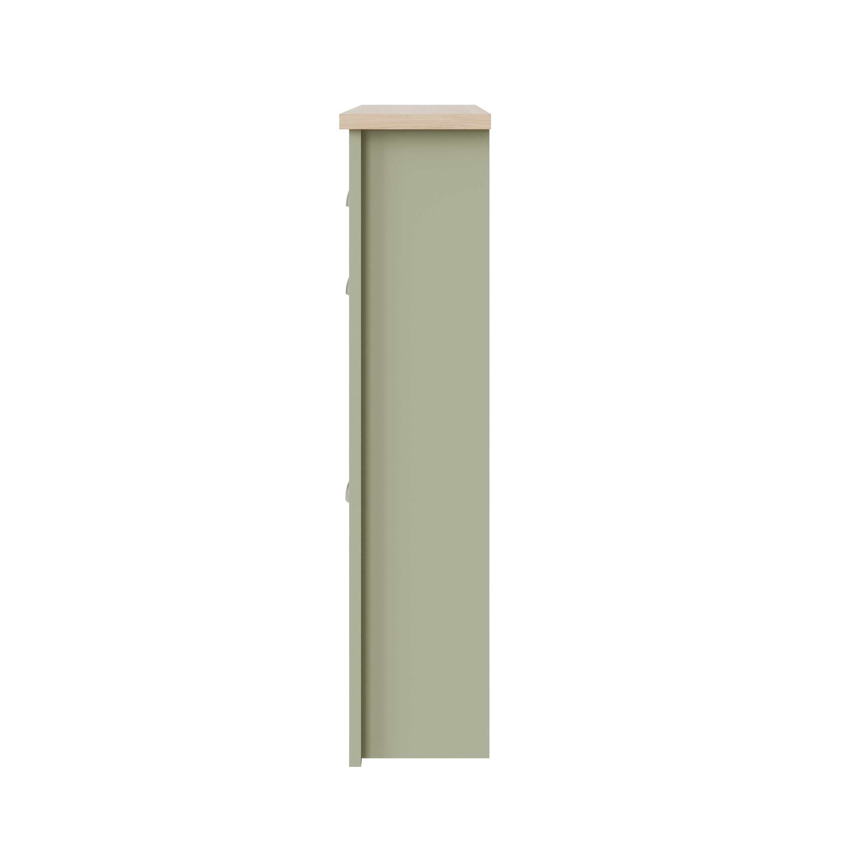 Lancaster 2Dr 1Drw Shoe Cabinet Sage Green – GFW, view 5