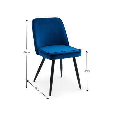 Berwick Round Table and 4 Blue Burgess Chairs