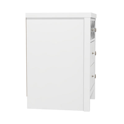 Arianna 3 Drawer Bedside Table – White